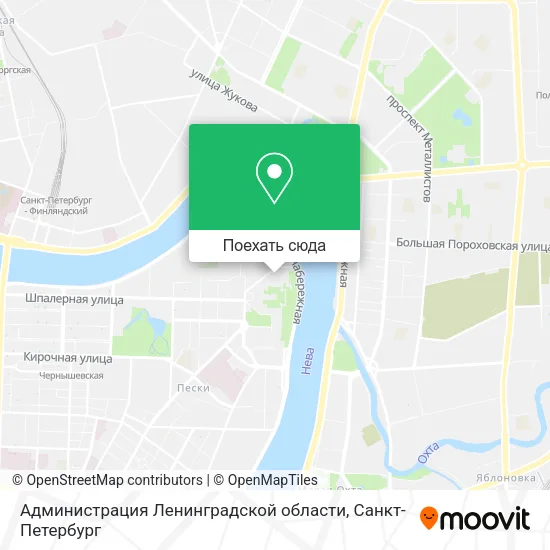 Карта Администрация Ленинградской области