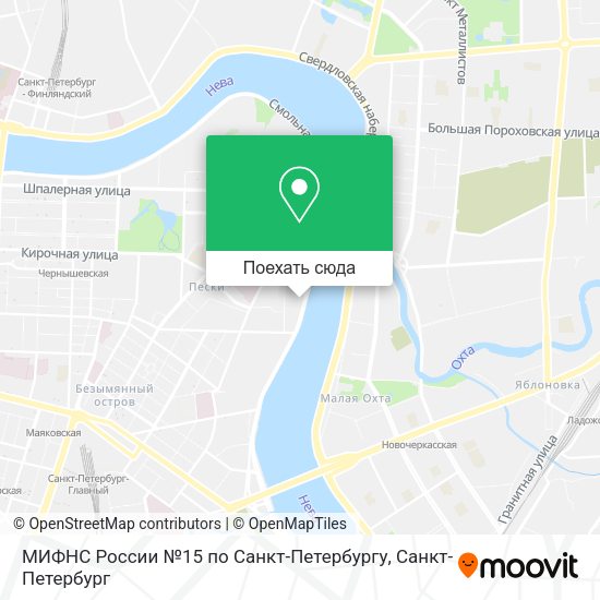 Карта МИФНС России №15 по Санкт-Петербургу