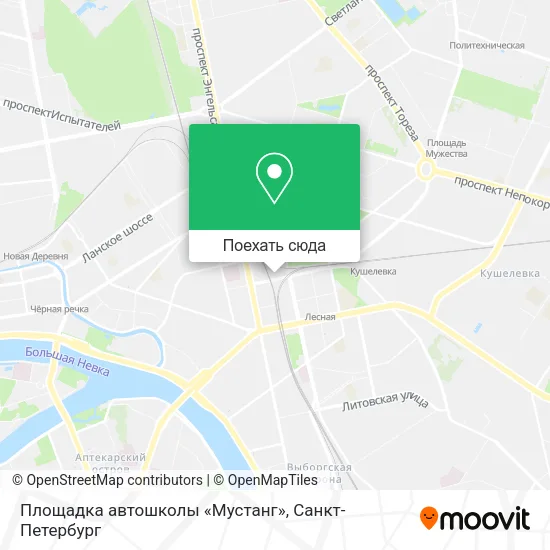 Карта Площадка автошколы «Мустанг»