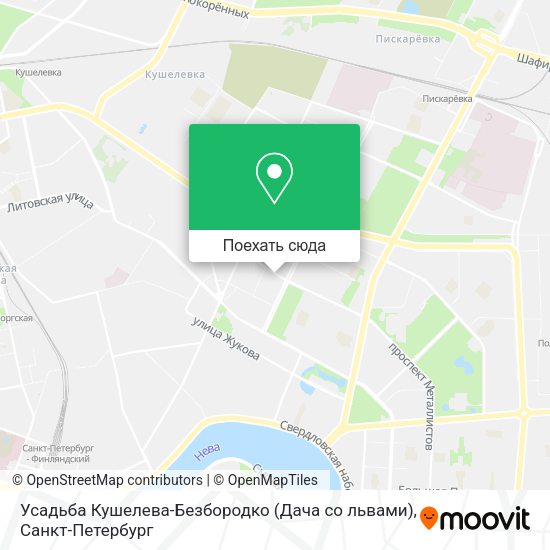 Карта Усадьба Кушелева-Безбородко (Дача со львами)