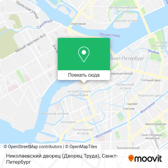Карта Николаевский дворец (Дворец Труда)