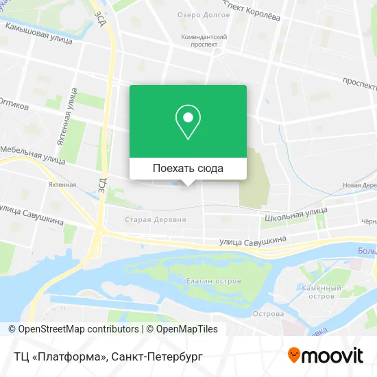 Карта ТЦ «Платформа»