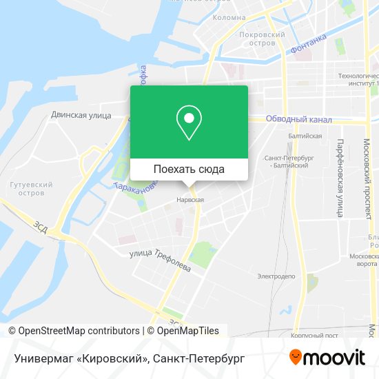 Карта Универмаг «Кировский»