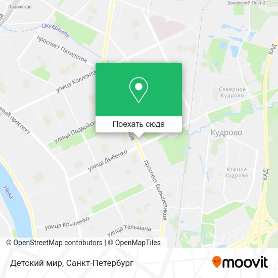 Карта Детский мир