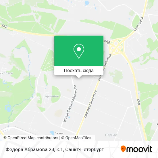 Карта Федора Абрамова 23, к.1
