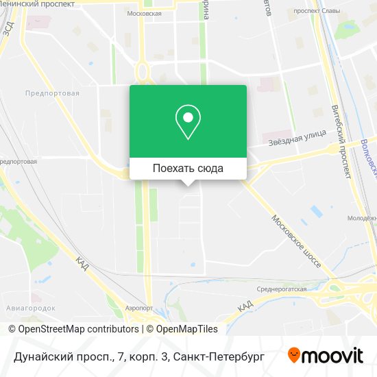 Карта Дунайский просп., 7, корп. 3