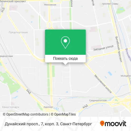 Карта Дунайский просп., 7, корп. 3