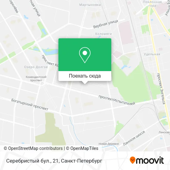 Карта Серебристый бул., 21