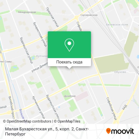 Карта Малая Бухарестская ул., 5, корп. 2