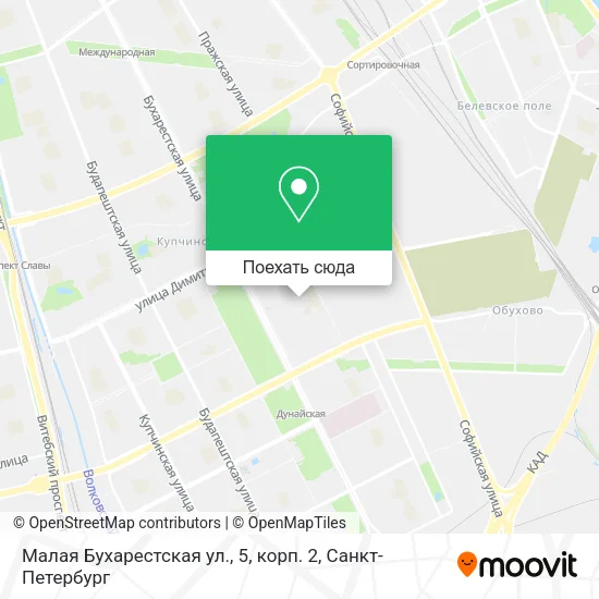 Карта Малая Бухарестская ул., 5, корп. 2