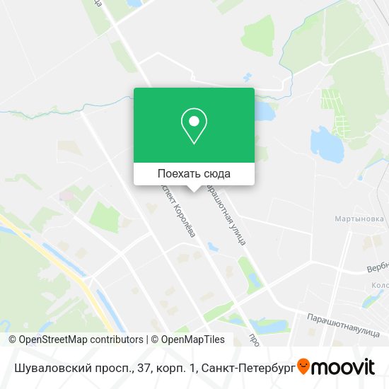 Карта Шуваловский просп., 37, корп. 1