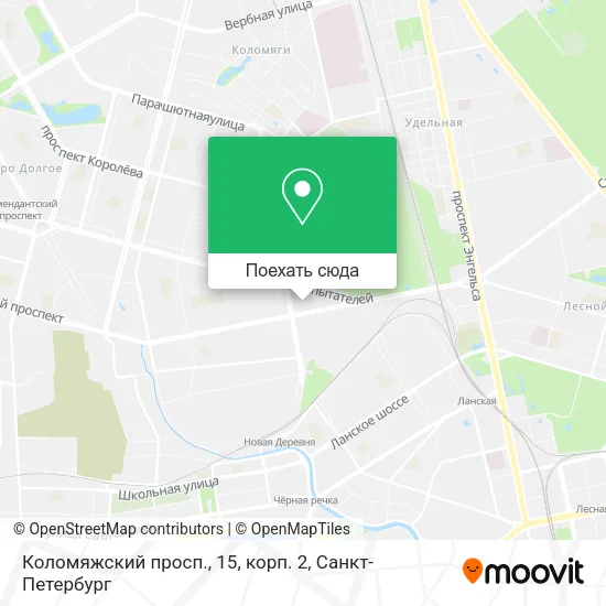 Карта Коломяжский просп., 15, корп. 2