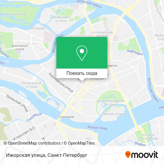 Карта Ижорская улица