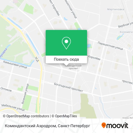 Карта Комендантский Аэродром