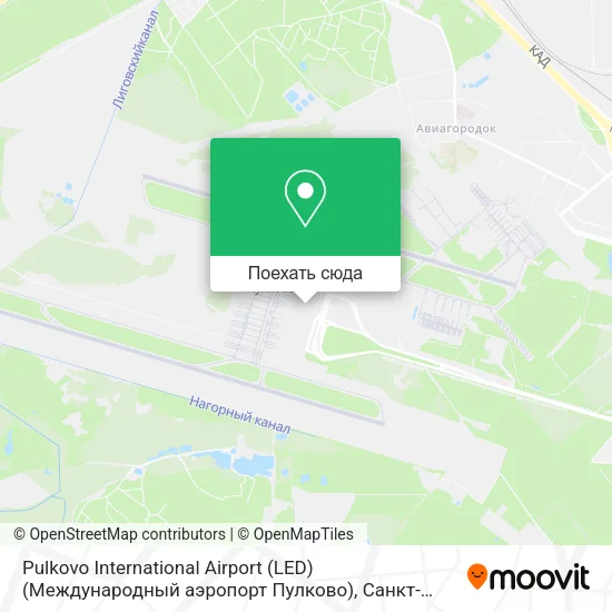 Карта Pulkovo International Airport (LED) (Международный аэропорт Пулково)