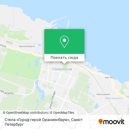Карта Стела «Город-герой Ораниенбаум»