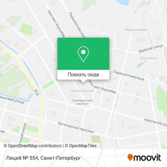 Карта Лицей № 554