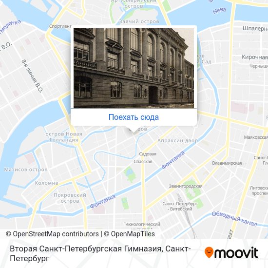 Карта Вторая Санкт-Петербургская Гимназия