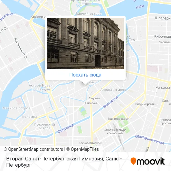 Карта Вторая Санкт-Петербургская Гимназия