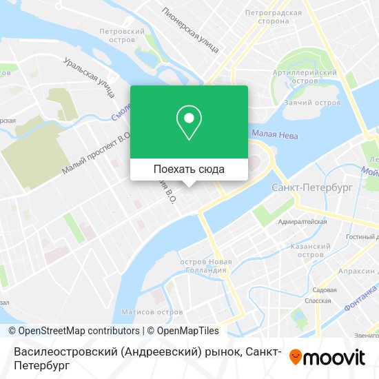 Карта Василеостровский (Андреевский) рынок