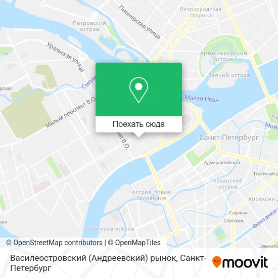 Карта Василеостровский (Андреевский) рынок