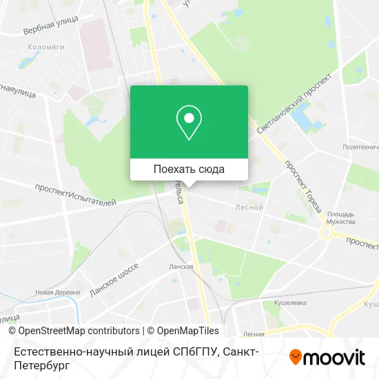 Карта Естественно-научный лицей СПбГПУ
