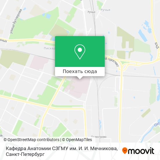 Карта Кафедра Анатомии СЗГМУ им. И. И. Мечникова