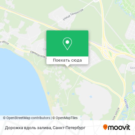 Карта Дорожка вдоль залива