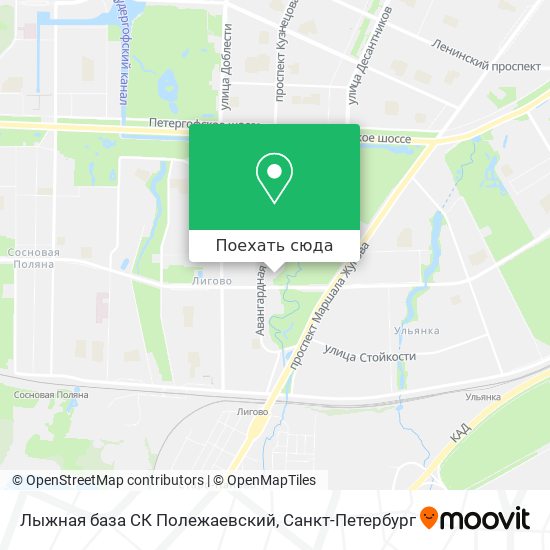 Карта Лыжная база СК  Полежаевский