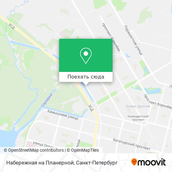 Карта Набережная на Планерной