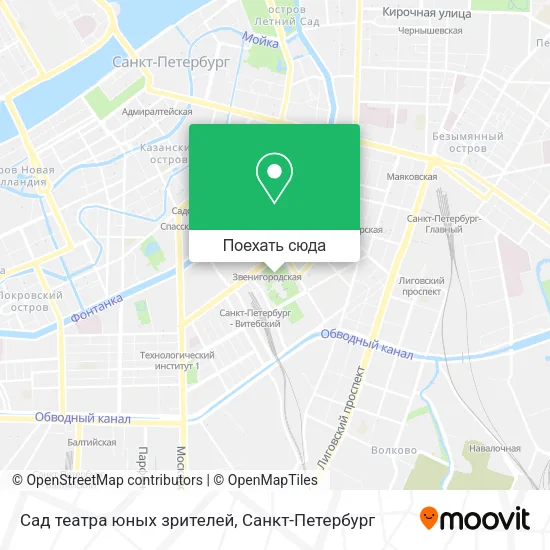 Карта Сад театра юных зрителей