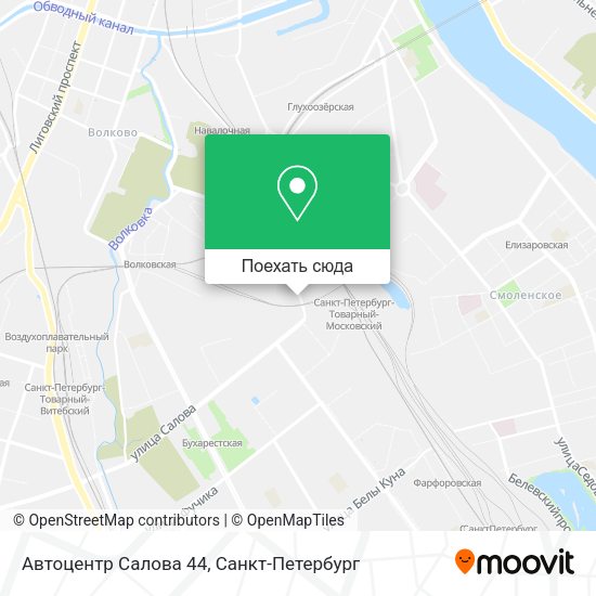 Карта Автоцентр  Салова 44