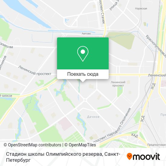 Карта Стадион школы Олимпийского резерва