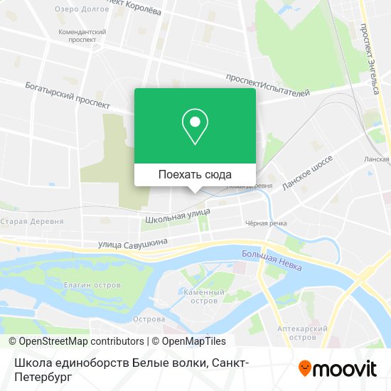 Карта Школа единоборств  Белые волки