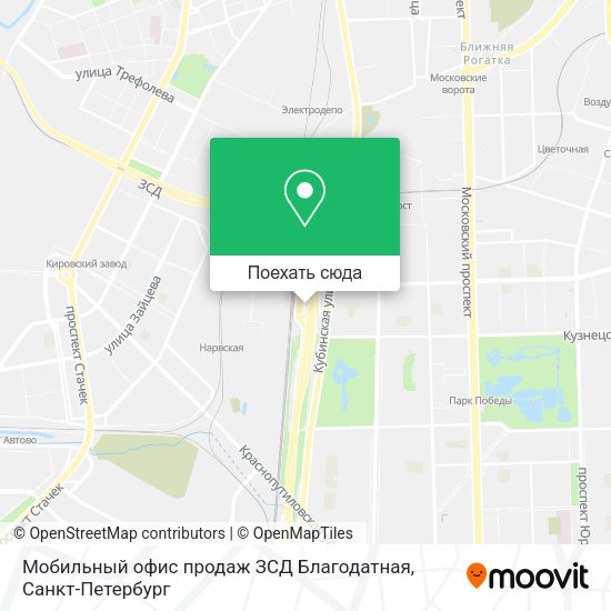 Карта Мобильный офис продаж ЗСД Благодатная