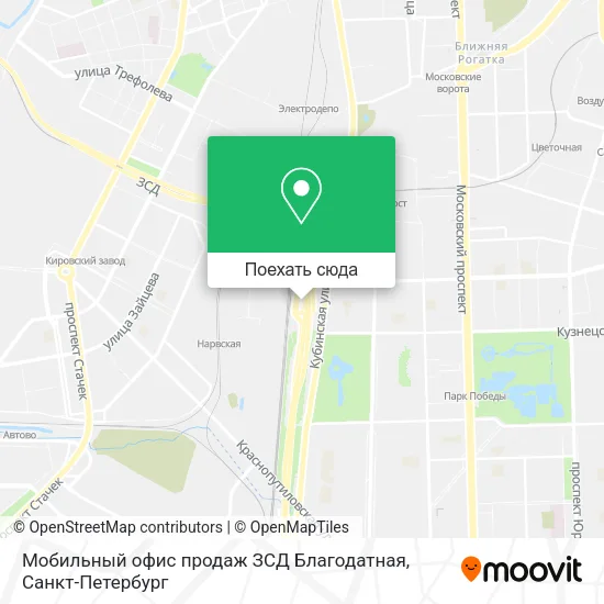 Карта Мобильный офис продаж ЗСД Благодатная