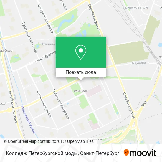 Карта Колледж Петербургской моды