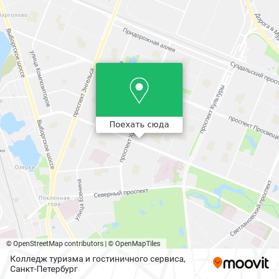 Карта Колледж туризма и гостиничного сервиса