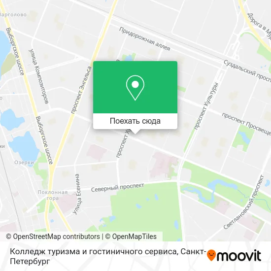 Карта Колледж туризма и гостиничного сервиса