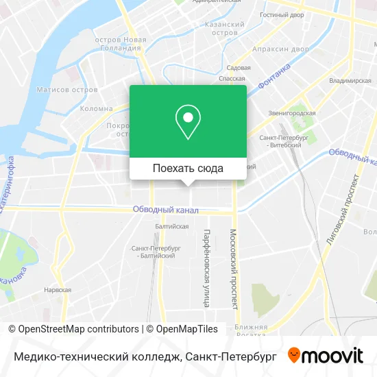 Карта Медико-технический колледж