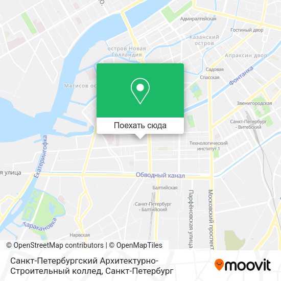 Карта Санкт-Петербургский Архитектурно-Строительный коллед