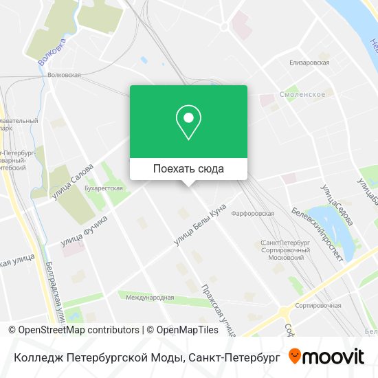 Карта Колледж Петербургской Моды