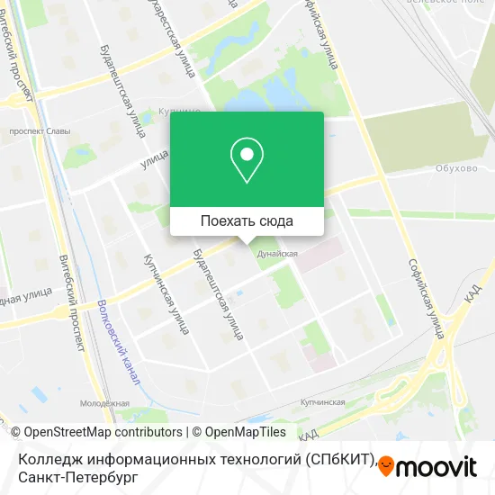 Карта Колледж информационных технологий (СПбКИТ)