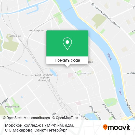 Карта Морской колледж ГУМРФ им. адм. С.О.Макарова