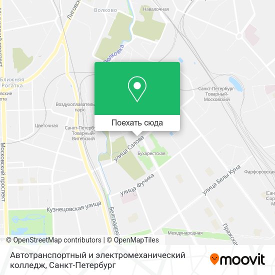 Карта Автотранспортный и электромеханический колледж