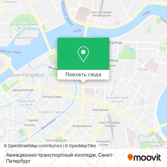 Карта Авиационно-транспортный колледж