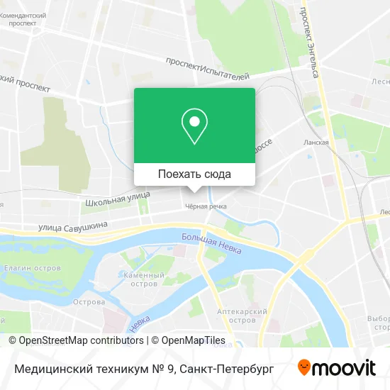 Карта Медицинский техникум № 9