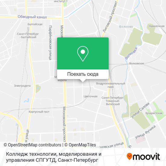 Карта Колледж технологии, моделирования и управления СПГУТД