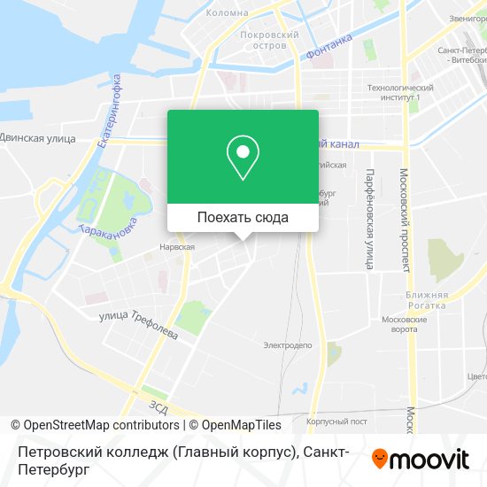Карта Петровский колледж (Главный корпус)