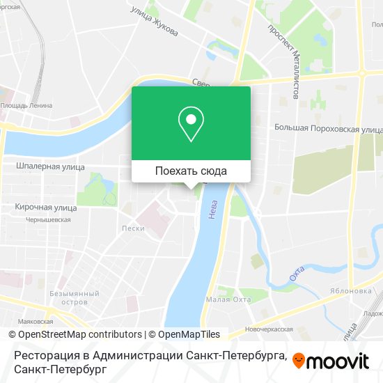 Карта Ресторация в Администрации Санкт-Петербурга